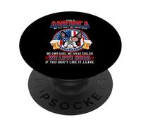 Boston Terrier Dog This America We Love Dogs 4th of July PopSockets PopGrip Adhésif