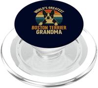 Boston Terrier Grandma Vintage Dog Lover World's Greatest PopSockets PopGrip pour MagSafe