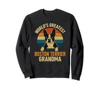 Boston Terrier Grandma Vintage Dog Lover World's Greatest Sweatshirt