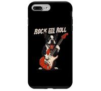 Boston Terrier Jouant de la Guitare Rock and Roll pour Les Amoureux des Chiens Coque pour iPhone 7 Plus/8 Plus