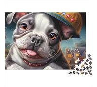Boston Terrier Puzzle 1000 Pièces - Détente Garantie, Défi Ludique pour Adultes, Déco Artistique, Poster + Cadeau Prêt, 70x50cm/1000pcs
