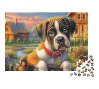 Boston Terrier Puzzle 1000 Pièces - Détente Garantie, Défi Ludique pour Adultes, Déco Artistique, Poster + Cadeau Prêt, 70x50cm/1000pcs
