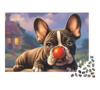 Boston Terrier Puzzle 1000 Pièces - Détente Garantie, Défi Ludique pour Adultes, Déco Artistique, Poster + Cadeau Prêt, 70x50cm/1000pcs