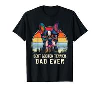 Boston Terrier Rétro Vintage 60s 70s Sunset Dog Lovers T-Shirt