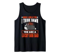 Boston Terrier You are A Lucky Dog Dad Funny Puppy Dogs Débardeur
