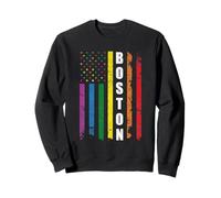 Boston Us American Flag Rainbow Gay LGBT Pride Month Sweatshirt