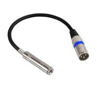 BosuLai Cable Xlr Jack 6.35, 30CM Adaptateur XLR Mâle vers Jack 6.35mm Stéréo Femalle Audio Prise 3 Broches Connecteur Câble, pour Hautparleur, Microphone, Amplificateur, Mixeur