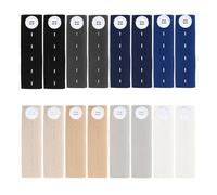 BosuLai Lot de 16 Extenseurs de Taille Élastiques pour Pantalons - Elargisseur Pantalon Réglable, Bouton Jean et Extension Pantalon Grossesse (8 couleurs)