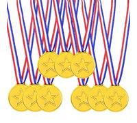BosuLai Medaille pour Enfant, 12 Pcs Médaille de Récompense, Medaille d'or avec Rubans de Cou, Médailles du Gagnant pour Compétition Récompenses Thème Sport Day