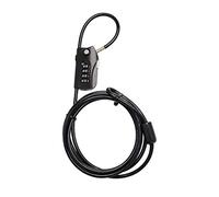 Bosvision - Antivol Câble, Cadenas à Combinaison, 200cm Câble de Sécurité en acier avec boucle à chaque extrémité