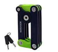 Bosvision Antivol de Vélo pliable avec 2 clés de cylindre et support de montage (Porte-bidons)