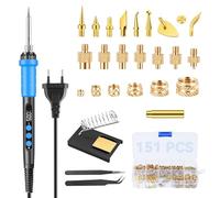 BOSYTRO 151 Pièces de têtes de soudage à filetage, fer à souder 90W temp control, filetage M2-M8 pour impression 3D, têtes de soudage M2-M8 + support + pince + tête d'adaptateur de dessin (orange)