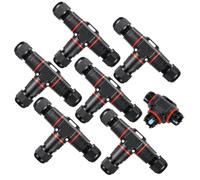 BOSYTRO 6 pièces Connecteur Etanche, Connecteurs de câble étanches 3 fils, pour diamètre de câble Ø3-12 mm, Connecteurs IP68 Raccord Electrique Etanche, Forme de T