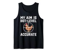 Bot Aim Gamer Accuracy HUD Style Pixel Design Débardeur