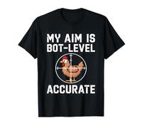 Bot Aim Gamer Accuracy HUD Style Pixel Design T-Shirt