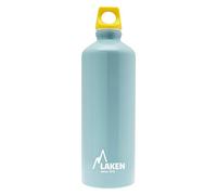 Bot. alu. Futura 0,75 L.-tapón amarillo -azul claro Bot.