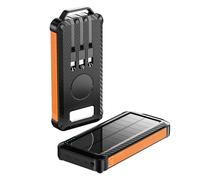 BOT Banque d'énergie solaire SP4 1 panneau 10000mAh avec câbles orange