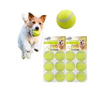 BOT Lot de 12 balles de Tennis pour Chiens de Petite et Moyenne Taille - Convient pour Les lanceurs de balles iFetch - Balles pour Chien incassables (Mini 12x5 cm)