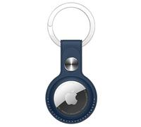 Bot tleBeat,1 étui en cuir synthétique pour Apple AirTags,Porte-clé AirTag,Porte-clés AirTag pour localiser les clés, chien,Couverture pour traceur GPS pour animaux domestiques (bleu)