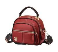 Bota di tote - Sac à bandoulière en cuir pour femme | Sac à bandoulière en cuir mignon | Compartment multifonctionnel Bagne Hobo avec épaule réglable | Sac à dos pour les utilisations de voyage, rouge