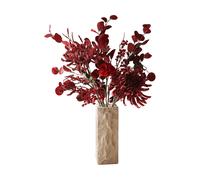Botané Bouquet artificiel Berry Drama Chrysanthème araignée. œillet. eucalyptus. 84 cm