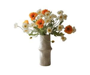 Botané Bouquet artificiel de coquelicots Daylight. blanc-orange