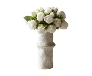 Botané Bouquet artificiel de roses Mini. blanc 10 pcs