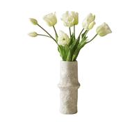 Botané Bouquet artificiel de tulipes Triumph Blanc. 10 pcs