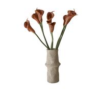 Botané Bouquet artificiel lys calla Marron. 62 cm. 8 pièces