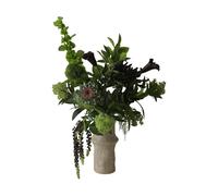 Botané Bouquet artificiel Verdant Noir Calla-chrysanthème araignée-tournesol d’automne. 92 cm. 13 pièces