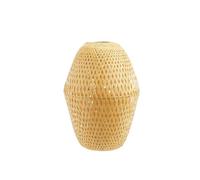 BOTANIC®-Abat jour oval tressé coloris bois en bambou - 25 x 25 x 35 cm