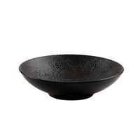BOTANIC®-Assiette calotte Vesuvio coloris noir en grès - diamètre 19 cm