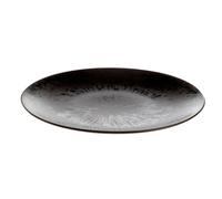 BOTANIC®-Assiette plate en grès réactif coloris noir Onyx - diamètre 27 cm