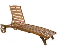 Transat Lit bébé Noemi en bois d'acacia 195x66xH34-65.5cm