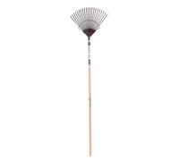 BOTANIC®-Balai à gazon fil plat renforcé marron