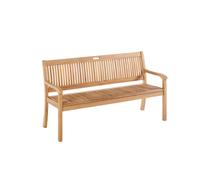 BOTANIC®-Banc Séquoïa coloris beige en bois - 158 x 88 x 65 cm