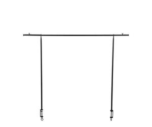 BOTANIC®-Barre de suspension en métal noir pour décoration de table 250x110 cm
