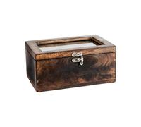 BOTANIC®-Boîte à sachets de thé en bois naturel - 20 x 14 x 5 cm