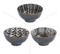 BOTANIC®-Bol en porcelaine coloris marron Penjab - diamètre 15 cm (produit vendu à l'unité, livré aléatoirement parmi trois modèles)