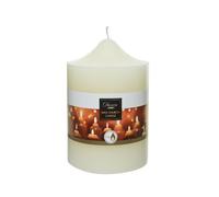 BOTANIC®-Bougie cierge beige en cire diamètre 10 x 15 cm