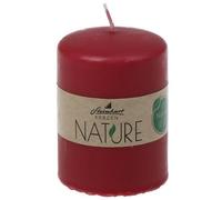 BOTANIC®-Bougie cylindrique en cire végétale coloris rouge - diamètre 5,7 x H 8 cm