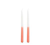BOTANIC®-Bougie flambeau dîner coloris orange en cire - 30 cm