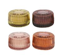 BOTANIC®-Bougie parfumée à la vanille dans boîte en verre coloré - diamètre 8,3 x H 5,5 cm