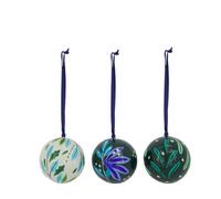 BOTANIC®-Boule à suspendre en papier mâché recyclé vert - diamètre 7 cm