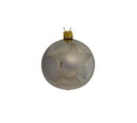 BOTANIC®-Boule de Noël étoile avec paillettes gris diamètre 7 cm