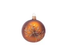BOTANIC®-Boule décorative coloris marron en verre nature - diamètre 7 cm
