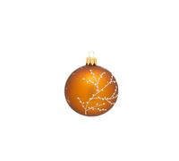 BOTANIC®-Boule décorative coloris orange en verre tradi - diamètre 7 cm