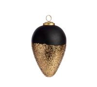 BOTANIC®-Boule Pomme de pin paillettes en verre - 16 x 9,50 cm