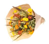 BOTANIC®-Bouquet de fleurs séchées Naturalys mix jaune/orange XL - diamètre 25/30 x H 50 cm