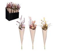 BOTANIC®-Bouquet de fleurs sèches artificielles coloris assortis H 60 x diamètre 14 cm